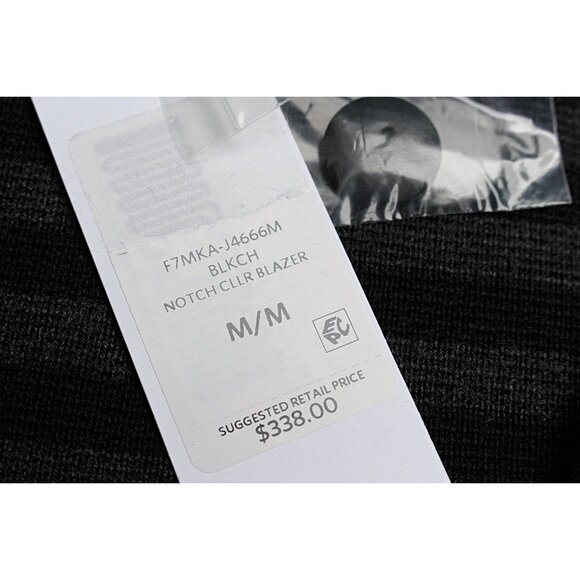 New w/Tags - Eileen Fisher Notch Collar Striped Blazer -100% Merino Interlock, M - Picture 9 of 11